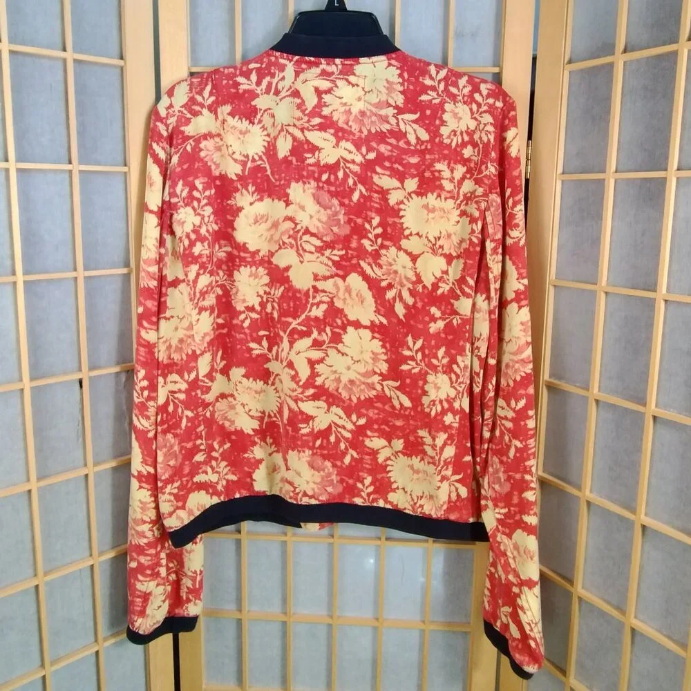 Denim & Supply Ralph Lauren Floral Bomber Jacket Size L - Picture 3 of 10